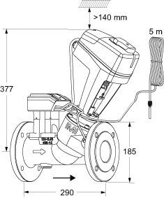 IMI TA Durchgangsregelventil TA-Smart Fail-safe elektron. druckunabhängig, DN65, PN16, Flansche