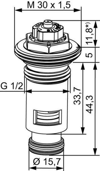 IMI HEIMEIER Thermostat-Oberteil VHV8S für Lyngson