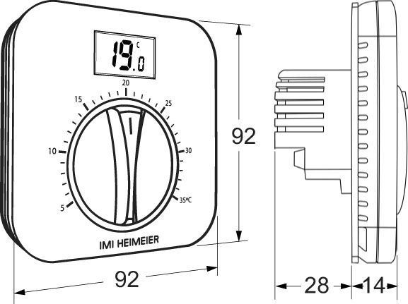 IMI HEIMEIER Raumthermostat DS