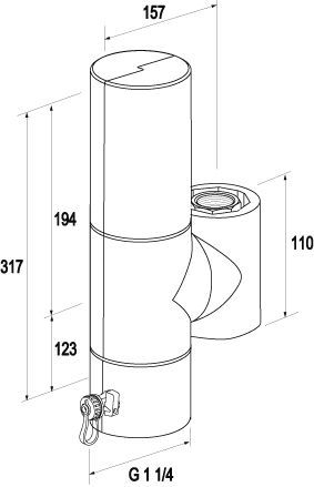 IMI PNEUMATEX Kombi Abscheider Zeparo ZTKMI 32, drehbar, mit Isolierung