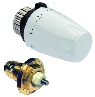 IMI HEIMEIER Thermostat-Kopf u. -Oberteil Retro AGA-Set
