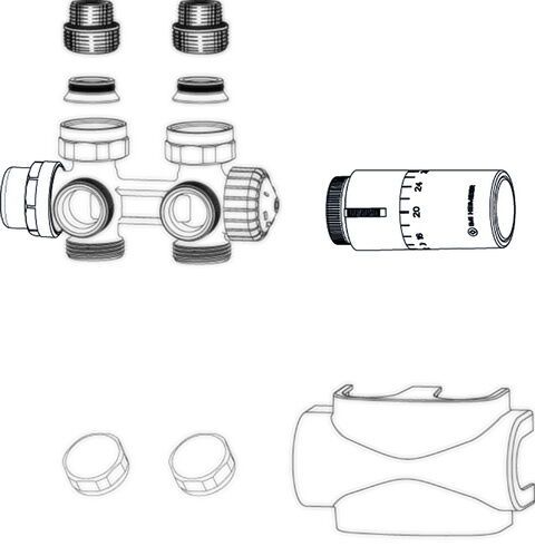 IMI HEIMEIER Th.-Ventil Multilux 4-Set Halo