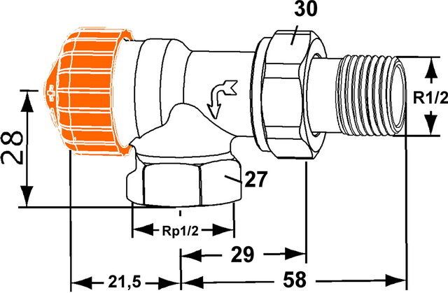 IMI HEIMEIER Thermostat-Ventilunterteil Eclipse