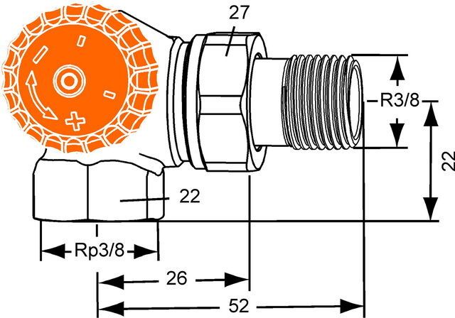 IMI HEIMEIER Thermostat-Ventilunterteil Eclipse
