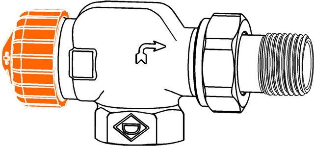 IMI HEIMEIER Thermostat-Ventilunterteil Eclipse, Axialform, DN 15