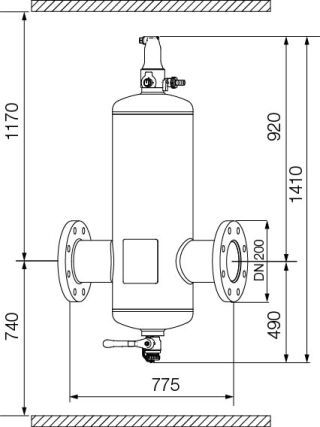 IMI PNEUMATEX Luft- und Mikroblasenabscheider Zeparo Aero ZA 200, DN 200, PN10, Flanschanschluss