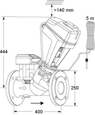 IMI TA Durchgangsregelventil TA-Smart Fail-safe elektron. druckunabhängig, DN125, PN16, Flansche