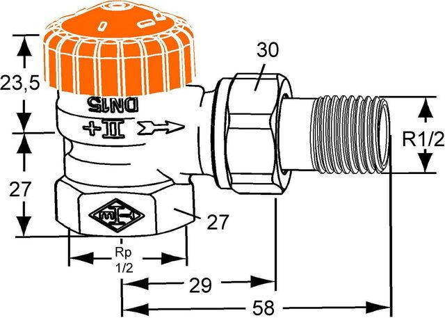 IMI HEIMEIER Thermostat-Ventilunterteil Eclipse