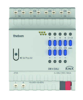 Theben KNX-DALI-Schnittstelle/DALI-Dimmaktor DM DALI KNX