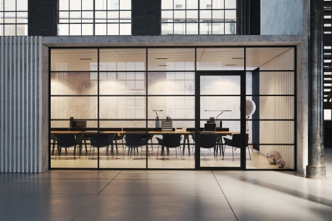 Trennwand T50 Loft – Trennwand-System im Industriedesign