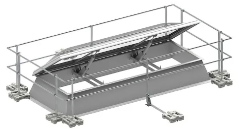 BARRIER-SKYLIGHT mit Ausleger für größere Abmessungen