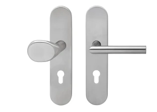 Schutzbeschlag | mit ovalem Türschild beidseitig, Edelstahl | © Karcher Design