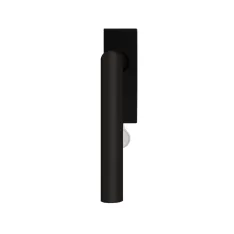 Fenstergriff Rhodos mit rechteckigem Schild, mit Schloss, Kosmos Schwarz | © Karcher Design