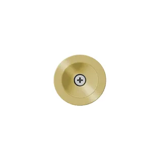 Fingermuschel rund, mit Schraubloch, Messing matt | © Karcher Design