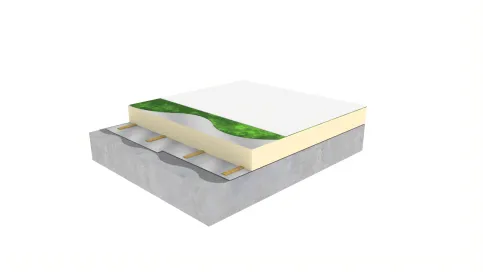 Vollflächig verklebtes System