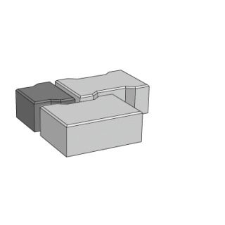 Doppel-T 8 cm grau Minifase Randstein