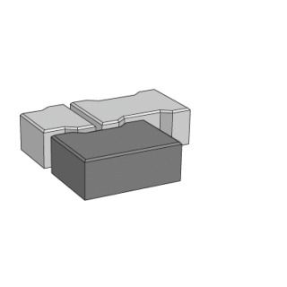 Doppel-T 8 cm grau Minifase Endstein