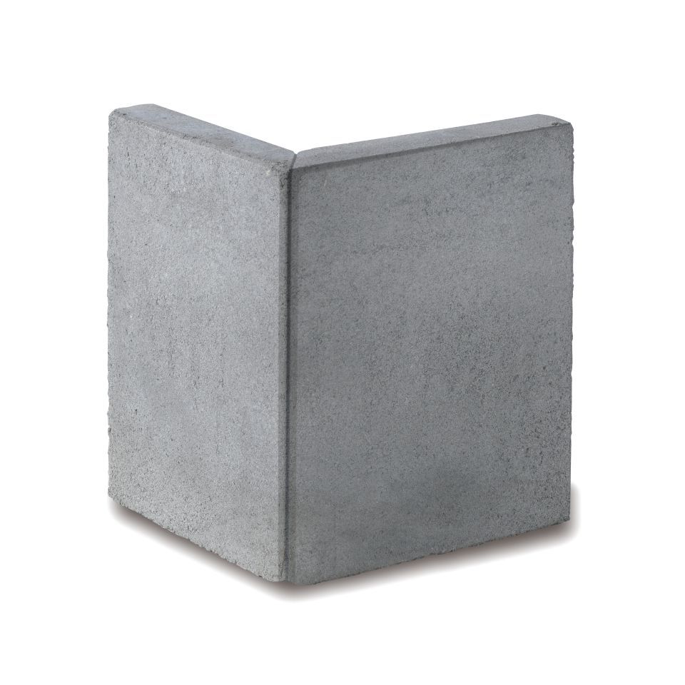 Winkel-Eckstein Höhe 80 cm L:40/B:30 cm grau (2tlg.)
