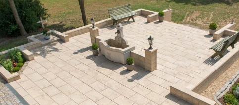 Terrassenplatte Travino in sandstein