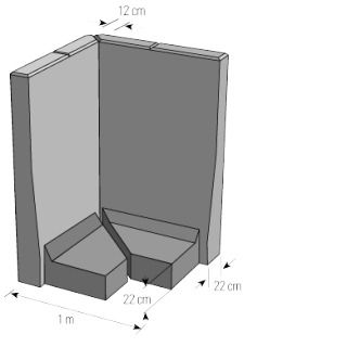 MS-Aussenecke 135° 55/50/50 rechts 12 cm Wandstärke