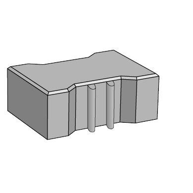 Doppel-T Aqua 8 cm grau