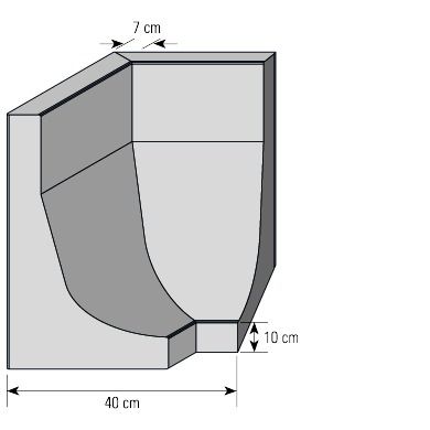 Winkel-Eckstein Höhe 80 cm L:40/B:30 cm anthrazit (2tlg.)