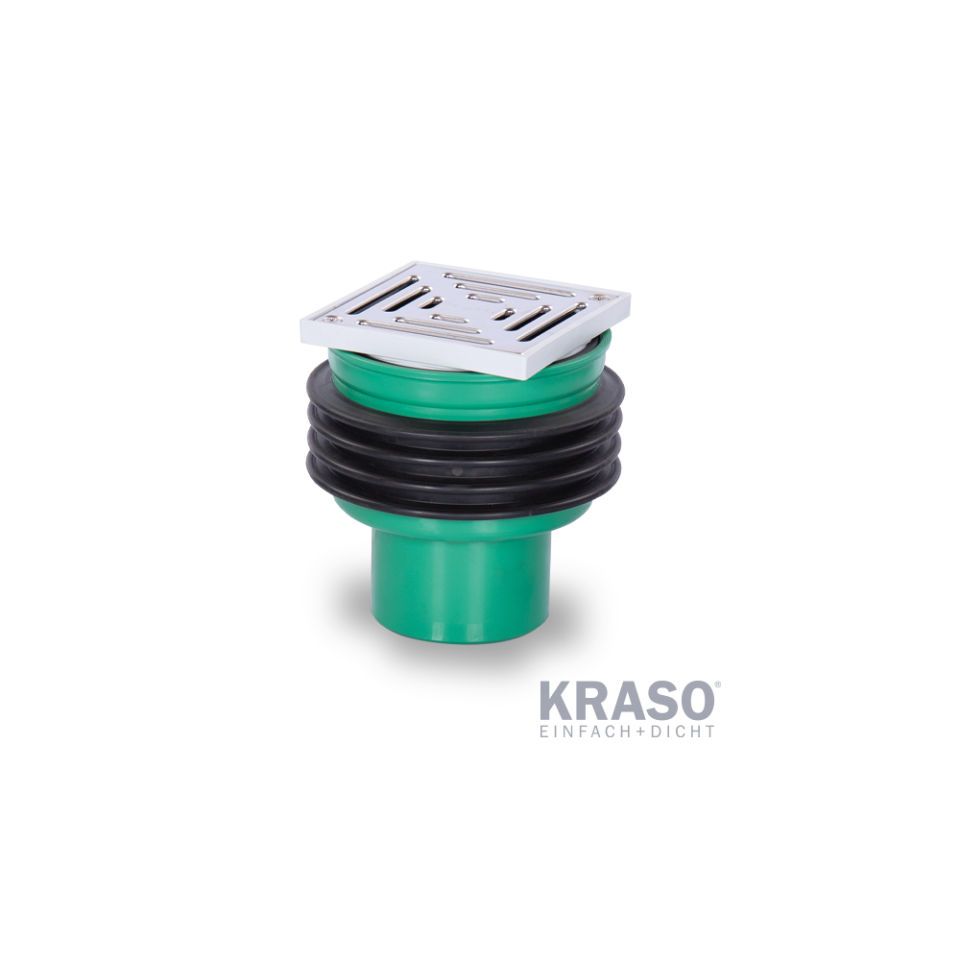 KRASO Bodenablauf Typ FS - KG 2000 (ohne/mit Folienflansch)