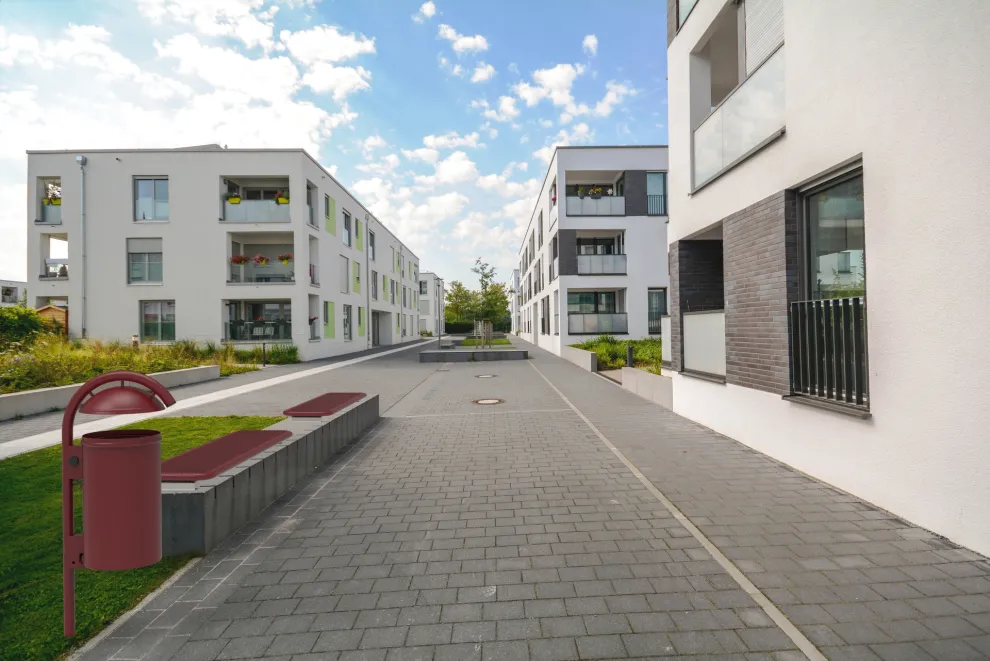 Abfallbehälter Vasura , mit Deckel und 35 Liter