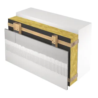 fermacell® Powerpanel H2O als vorgehängte hinterlüftete Fassade