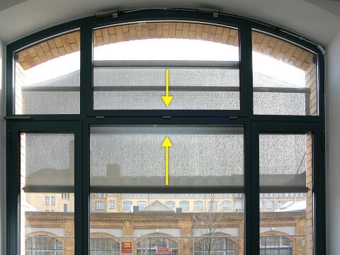 Neuer Sonnenschutz für Rundbogenfenster