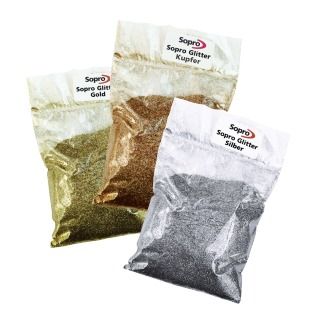 Glitter gold Karton (10 Beutel à 100 g) -